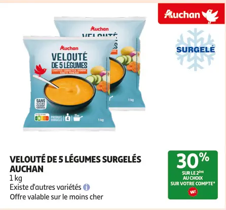 Offre: Velouté de 5 légumes surgelés