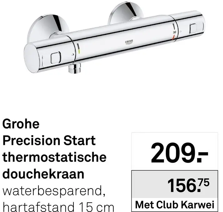 Aanbieding: Precision Start Thermostatische Douchekraan