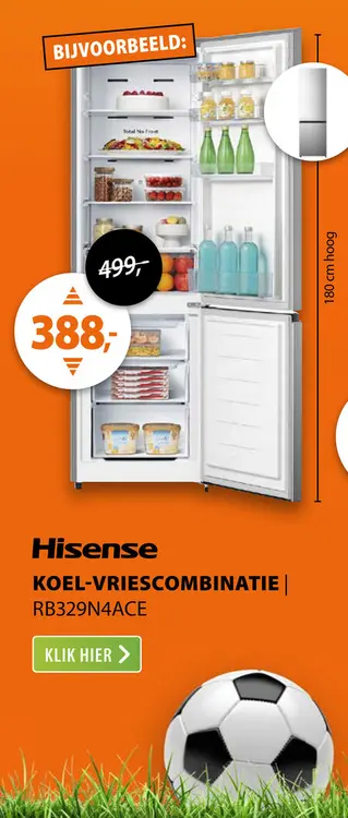 Aanbieding: Hisense RB329N4ACE Zilver