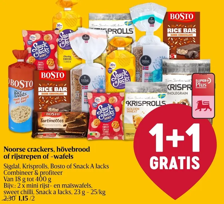 Promotie: Noorse crackers, hövebrood of rijstrepen of -