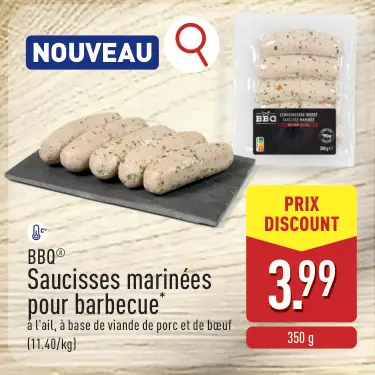 Offre: Saucisses marinées pour barbecue