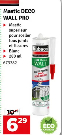 Offre: Mastic DECO WALL PRO