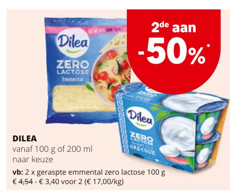 Promotie: geraspte emmental zero lactose