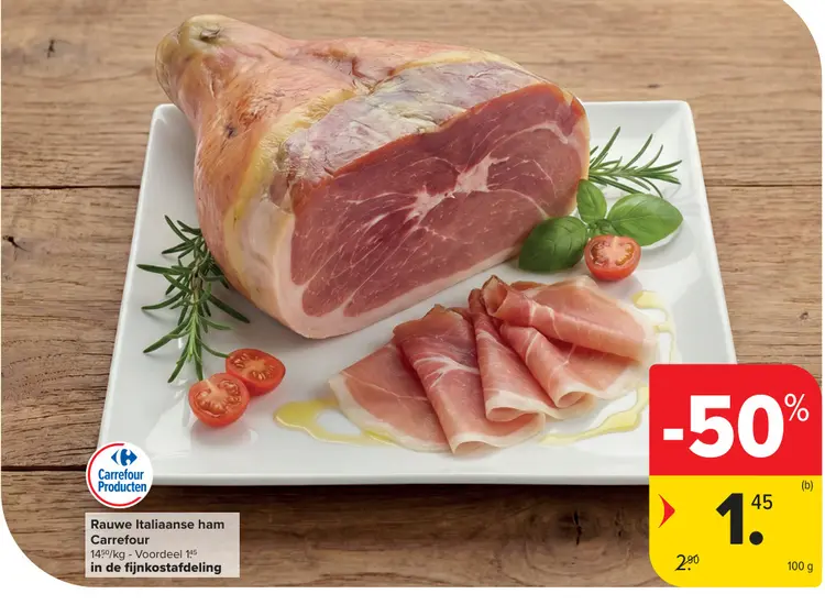 Promotie: Rauwe Italiaanse ham
