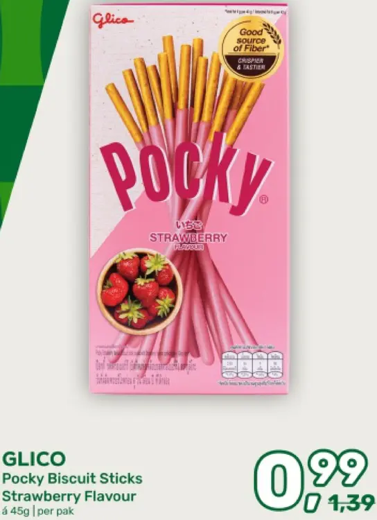 Aanbieding: Glico Pocky Biscuit Sticks Strawberry Flavour
