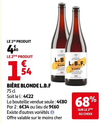 Promotie: Bière blonde l.b.f