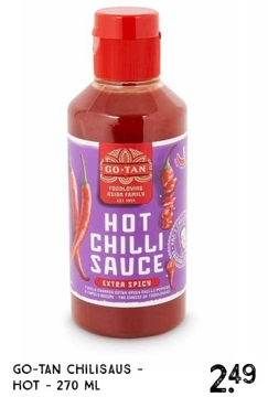 Aanbieding: Go-Tan chilisaus - hot - 270 ml 