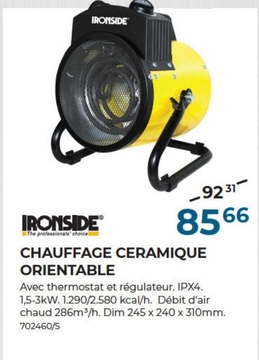 Offre: CHAUFFAGE CERAMIQUE ORIENTABLE