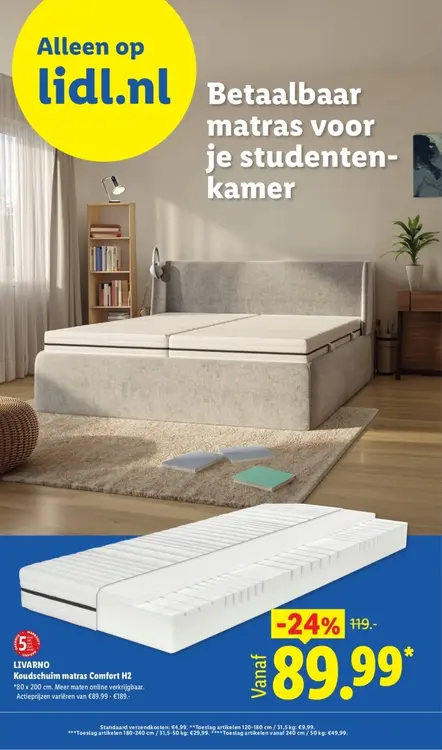 Aanbieding: Koudschuim matras Comfort H2