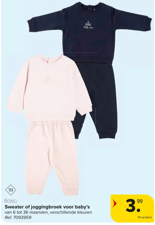 Promotie: Sweater of joggingbroek voor baby's