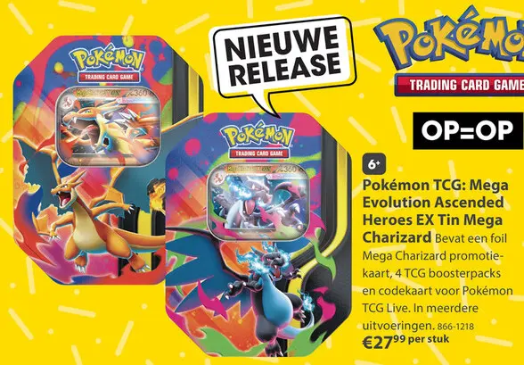 Aanbieding: Pokémon TCG: Mega Evolution Ascended Heroes EX Tin Mega Charizard