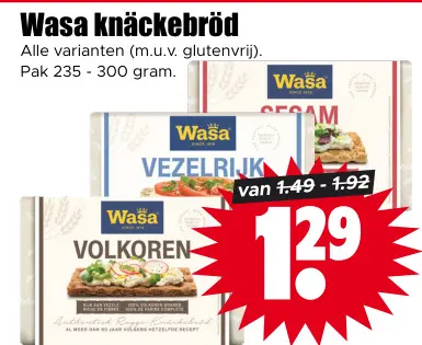 Aanbieding: Wasa knäckebröd