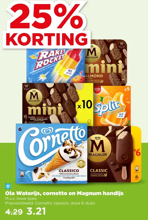 Aanbieding: Ola Waterijs, cornetto en Magnum handijs