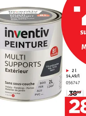 Offre: inventiv PEINTURE MULTI SUPPORTS Extérieur