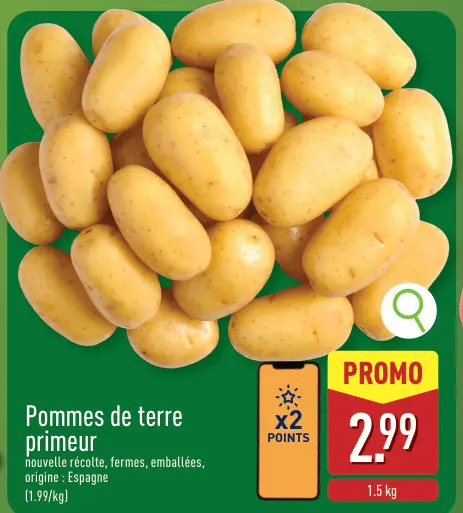Offre: Pommes de terre primeur