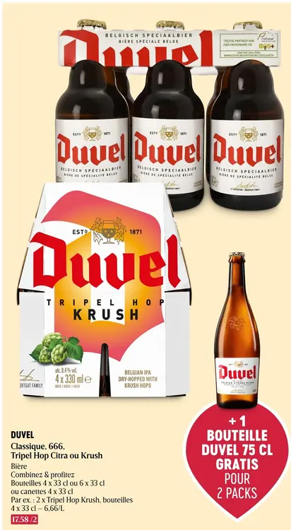 Offre: Bière Classique, 666, Tripel Hop Citra ou Krush