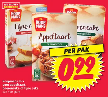 Aanbieding: Koopmans mix voor appeltaart, boerencake of fijne cake