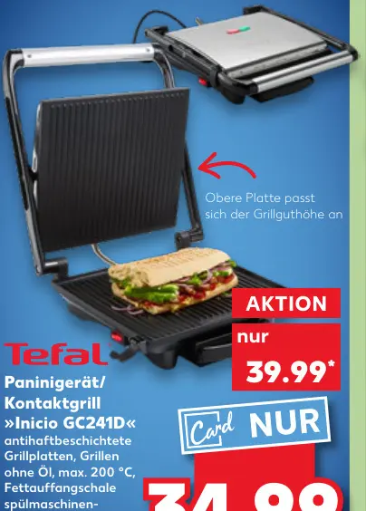 Aanbieding: Paninigerät/Kontaktgrill "Inicio GC241D"