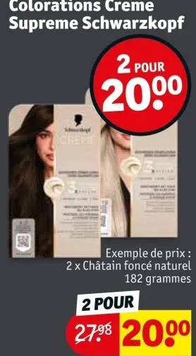 Offre: Colorations Creme Supreme