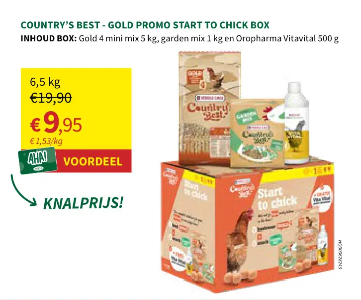 Promotie: Gold promo start to chick box