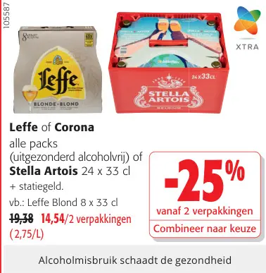Promotie: Leffe of Corona alle packs 