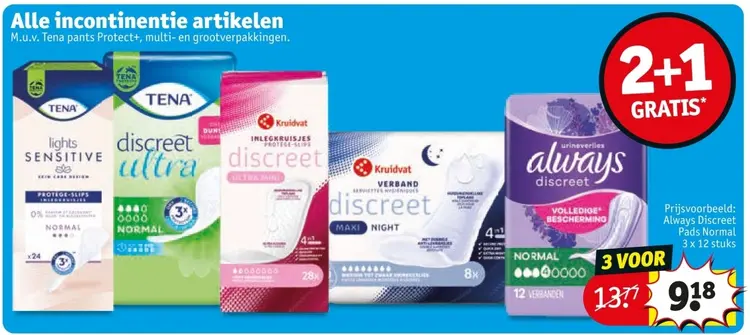 Aanbieding: Alle incontinentie artikelen