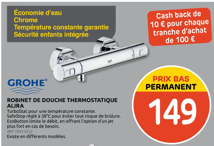 Promotie: Robinet de douche thermostatique alira