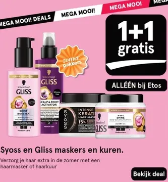 Aanbieding: Syoss en Gliss maskers en kuren