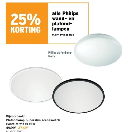 Aanbieding: Plafondlamp Superslim sceneswitch