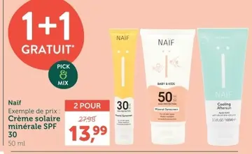 Offre: Crème solaire minérale SPF 30