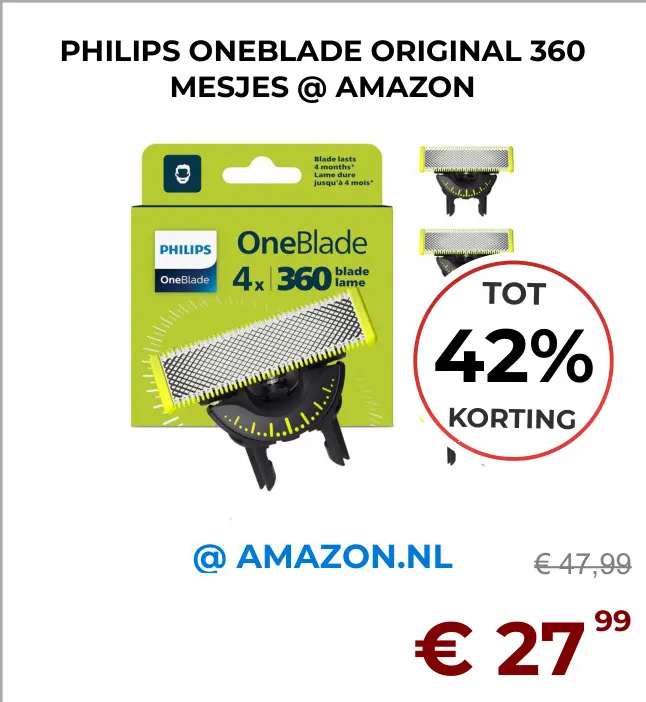 Aanbieding: Oneblade original 360 mesjes