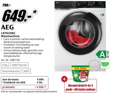 Promotie: Wasmachine