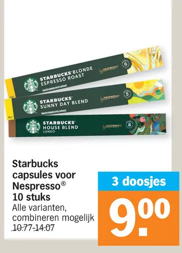 Promotie: Starbucks capsules voor Nespresso