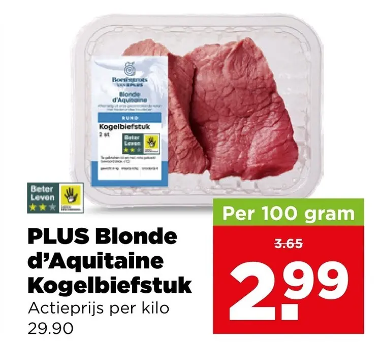 Aanbieding: PLUS Blonde d'Aquitaine Kogelbiefstuk