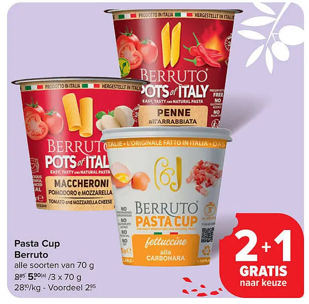 Aanbieding: Pasta Cup Berruto