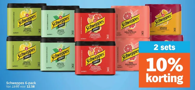 Aanbieding: Schweppes 6-pack