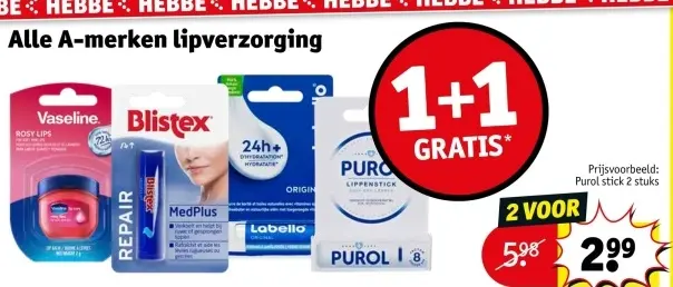 Aanbieding: Alle A-merken lipverzorging