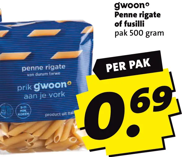 Aanbieding: Penne rigate of fusilli