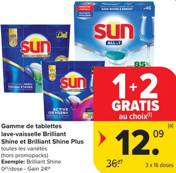 Offre: Gamme de tablettes lave-vaisselle Brilliant Shine Plus