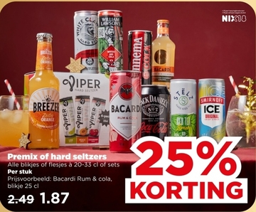 Aanbieding: Premix of hard seltzers