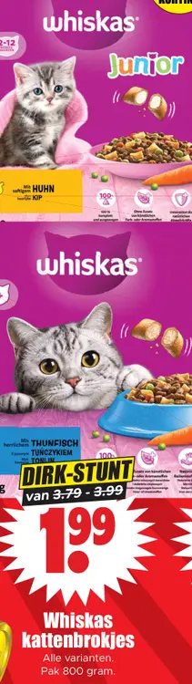 Aanbieding: Whiskas kattenbrokjes