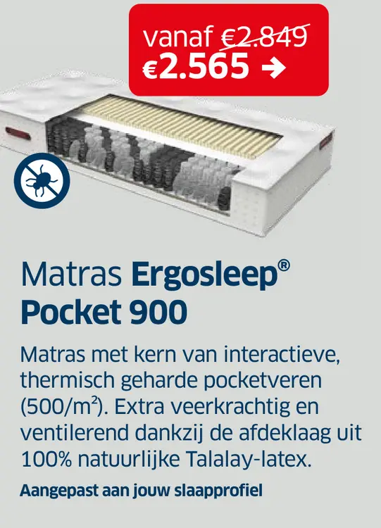 Promotie: Matras Ergosleep® Pocket 900