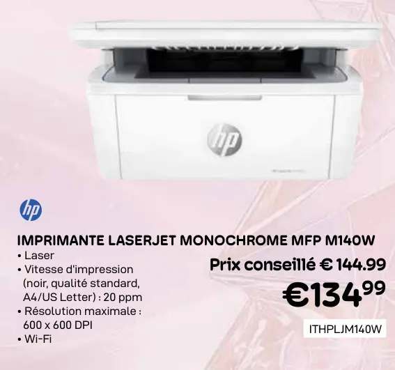 Offre: Imprimante laserjet monochrome mfp m140w