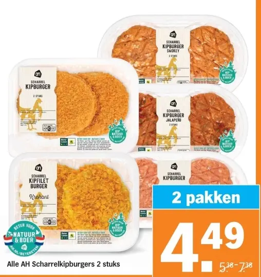 Aanbieding: Scharrelkipburgers