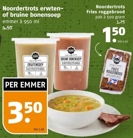 Aanbieding: Erwten- of bruine bonensoep