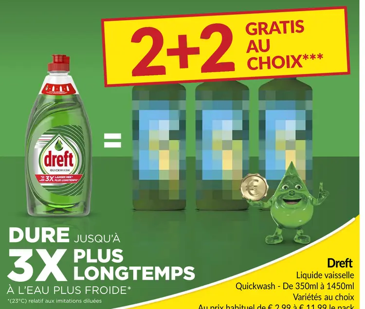 Offre: Dreft Liquide vaisselle Quickwash