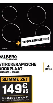 Aanbieding: Vitrokeramische kookplaat