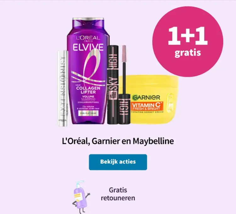 Aanbieding: L'oreal, Garnier en Maybelline