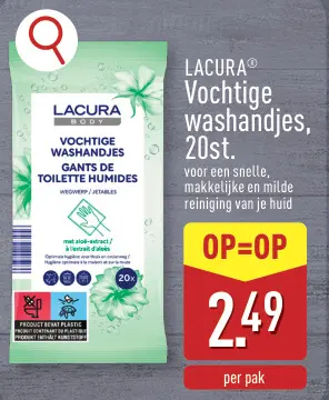 Promotie: Vochtige washandjes