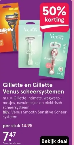 Aanbieding: Gillette en Gillette Venus scheersystemen